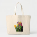 gorgeous multi colour tulips canvas bags