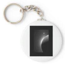 Gorgeous NASA image, the Moon lit by Earth-shine Key Chain