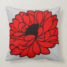 GORGEOUS RED FLOWER American MoJo Pillow