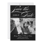 Gorgeous Script Save The Date Announcement (Black)