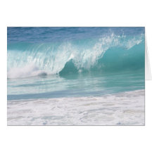 Gorgeous Turquoise Wave Greeting Card