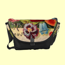Gorgeous Vintage Floral Seed Catalogue Messenger b messenger bags