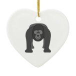 Gorilla Cartoon Christmas Ornament