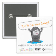 Gorilla crazy! pins
