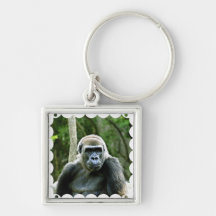 Gorilla Profile Keychain