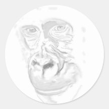 Gorilla Round Stickers