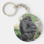 Gorilla Sitting Keychain