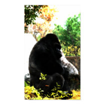 Gorilla Watercolor Art Poster posters