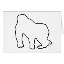 Gorilla Zoe Card - Gorilla Outline