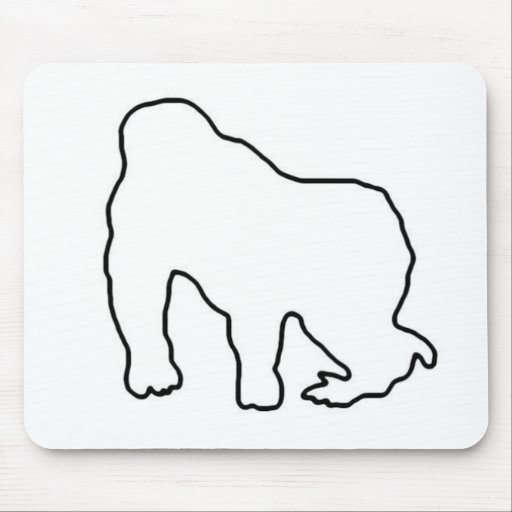 Gorilla Zoe Mousepad - Gorilla Outline