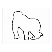 Gorilla Zoe Postcard - Gorilla Outline