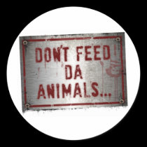 Gorilla Zoe Sticker - Don't Feed Da Animals stickers