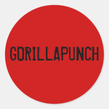 GORILLAPUNCH STICKERS RED