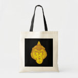 Gorille ou singe, fin vers le haut du visage, jaun sac fourre-tout