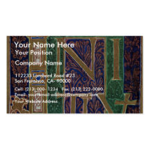 Gospel Of Wernigerode Ivitium Initials By Meister Business Cards