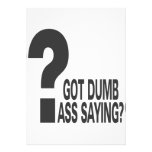 Got a Dumb Ass Saying? Announcements
