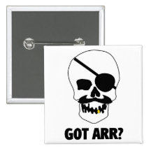Got Arr? Pirate Skull Buttons