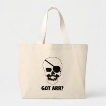 Got Arr? Pirate Skull Canvas Bag