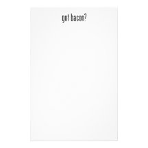 got bacon? custom stationery