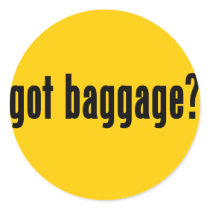 got baggage? round stickers