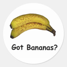 Got Bananas Round Stickers