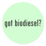 got biodiesel? round sticker