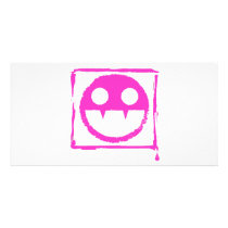 got blud smily ded girl vamp Smily n' Fangs!! Photo Greeting Card