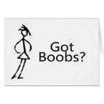 Got Boobs (Stick Girl) cards