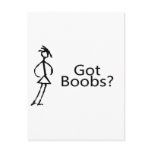 Got Boobs (Stick Girl) postcards
