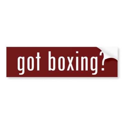 got boxing? bumper sticker by gottees