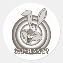 Got Bunny Round Sticker