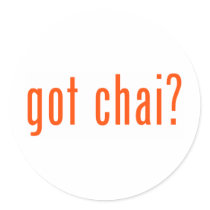 got chai? round sticker