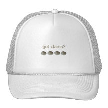 got clams? logo mesh hats