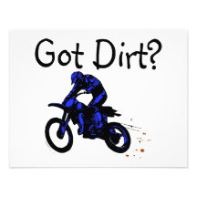 Got Dirt Motorcycle Personalized Announcement