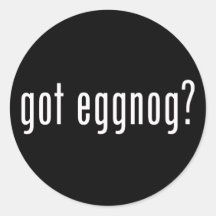 Got Eggnog? Christmas Spirit Given Liquid Form Stickers