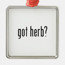 got herb? christmas tree ornament
