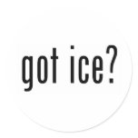 got ice? round sticker