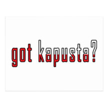 got kapusta? Flag Post Cards