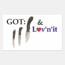 GOT: knives Rectangular Stickers