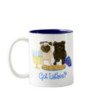 Got Latkes? Hanukkah Pug Mugs