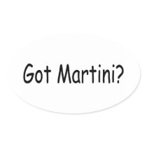 Got Martini Oval Sticker