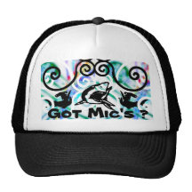 Got Mics ? (Shark & Mic tank) Hats
