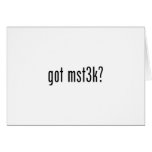 got mst3k? white greeting card
