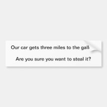 Got No Money Guide Anti-Theft Bumper Sticker 17