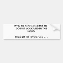 Got No Money Guide Anti-Theft Bumper Sticker 20
