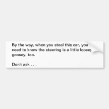 Got No Money Guide Anti-Theft Bumper Sticker 26