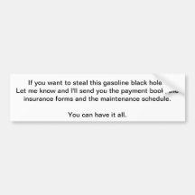Got No Money Guide Anti-Theft Bumper Sticker 27