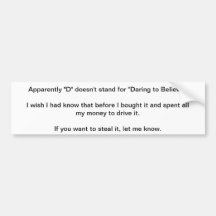 Got No Money Guide Anti-Theft Bumper Sticker 27