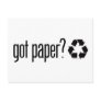 got paper? Recycling Sign Post Card