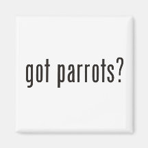 got parrots? fridge magnet